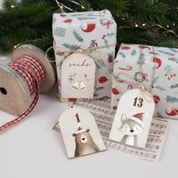 24 Holzanhänger Adventskalender Tiere Mit Weihnachtsmützen, Diy Zubehör Für Kinder , Zahlenanhänger Advent Zahlen Holz 24 Holzanhänger Adventskalender Tiere Mit Weihnachtsmützen, Diy Zubehör Für Kinder , Zahlenanhänger Advent Zahlen Holz von ProjectBowShop