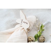 Eierbecher Mit Gravur , Eierhalter Ostern, Personalisierter Eierbecher, Serviettenringe Osterhase von ProjectBowShop