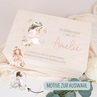 Geschenk Zur Kommunion Personalisierte Holzkiste, Erinnerungskiste , Kommt Her Und Esst Erinnerungsbox Mit Name, Mädchen Junge von ProjectBowShop