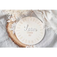 Holzschild Mit Namen Alphabet , Namensschild , Einschulung Geschenk von ProjectBowShop