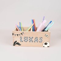 Personalisierter Stiftehalter Fußball , Schreibtisch Organizer Holz Mit Acryl Namen, Stiftebecher Einschulung, Geschenk Schulkind Schultüte Personalisierter Stiftehalter Fußball , Schreibtisch Organizer Holz Mit Acryl Namen, Stiftebecher Einschulung, Geschenk Schulkind Schultüte von ProjectBowShop