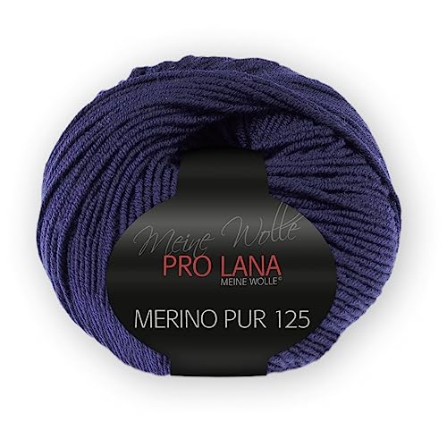 MERINO PUR 125 - 50g - Farbe: 50, dunkelblau (22 Farben erhältlich) von Prolana