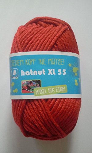 Original hatnut Mützenwolle XL 55 Fb. 30 rot von PRO LANA