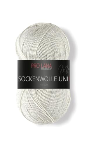 Pro Lana Sockenwolle Uni 4-fach 403 - silber von PRO LANA