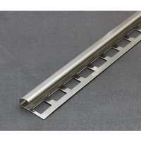 Fliesenschiene als Rundkantenprofil, Edelstahl (V2A) gebürstet, Länge 2,50 m 8 mm Fliesenprofil von Proline