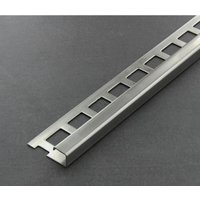 Fliesenschiene als Quadratprofil, Edelstahl (V2A) glänzend, Länge 2,50 m 8 mm Fliesenprofil von Proline