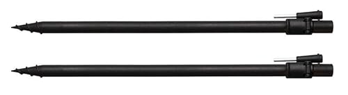Prologic: Schwarz, Aluminium Rutenhalter - 2 Banksticks 40-60cm + 2 Buzzer Bars zum Karpfenangeln von Prologic