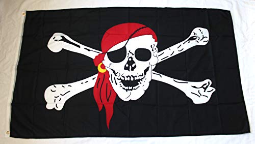 Piraten Flagge 150x90 Polyester stabile Hissflagge #1 Bandana von Prom