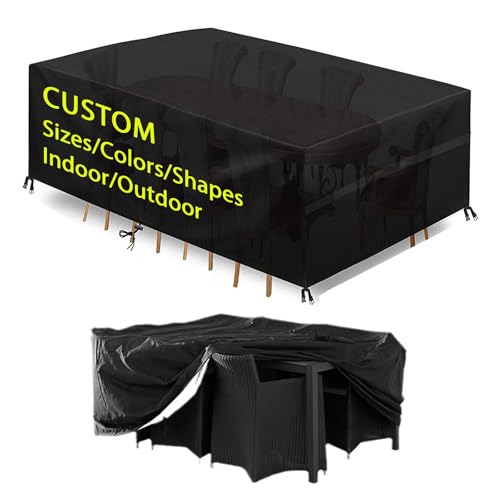 Maßgeschneiderte Regenfest Wasserdichte Abdeckung Gartenmöbel Benutzerdefinierte Schutzhülle Gartenmöbel Outdoor-Möbelabdeckung für Tisch Stuhl Sofa Bank von PromCaeruyn