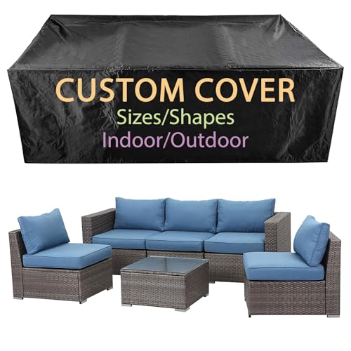 Maßgeschneiderte Regenfest Wasserdichte Sonnenschutz Abdeckung Gartenmöbel Benutzerdefinierte Schutzhülle Gartenmöbel Outdoor-Möbelabdeckung für Tisch Stuhl Sofa Bank von PromCaeruyn