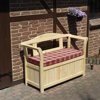 PROMADINO Bank, Holz, 2-Sitzer, BxHxT: 130 x 93 x 50 cm - braun von Promadino