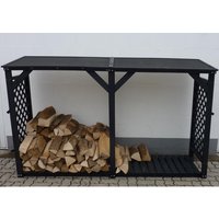 PROMADINO Kaminholzregalerweiterung »SPEYER«, BxHxL: 118,5 x 148 x 68 cm, anthrazit - grau PROMADINO Kaminholzregalerweiterung »SPEYER«, BxHxL: 118,5 x 148 x 68 cm, anthrazit - grau von Promadino