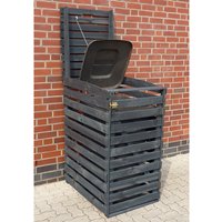 PROMADINO Mülltonnenbox, 67,5cm x 111cm x 63cm (BxHxT), 120 Liter - grau von Promadino