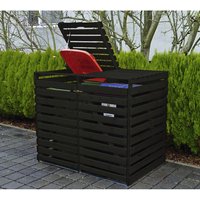 PROMADINO Mülltonnenbox »Vario«, 92cm x 122cm x 148cm (BxHxT), 480 Liter - grau von Promadino