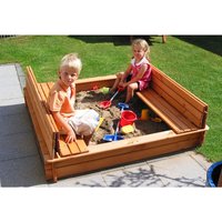 PROMADINO Sandkasten »Donald«, BxL: 100 cm x 100 cm, Kiefernholz honigbraun von Promadino