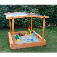 PROMADINO Sandkasten »Multi«, BxL: 140 cm x 140 cm, kiefernholz/polyethylen_pe honigbraun von Promadino