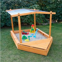 PROMADINO Sandkasten »Multi Plus«, BxL: 140 cm x 260 cm, Kiefernholz honigbraun von Promadino