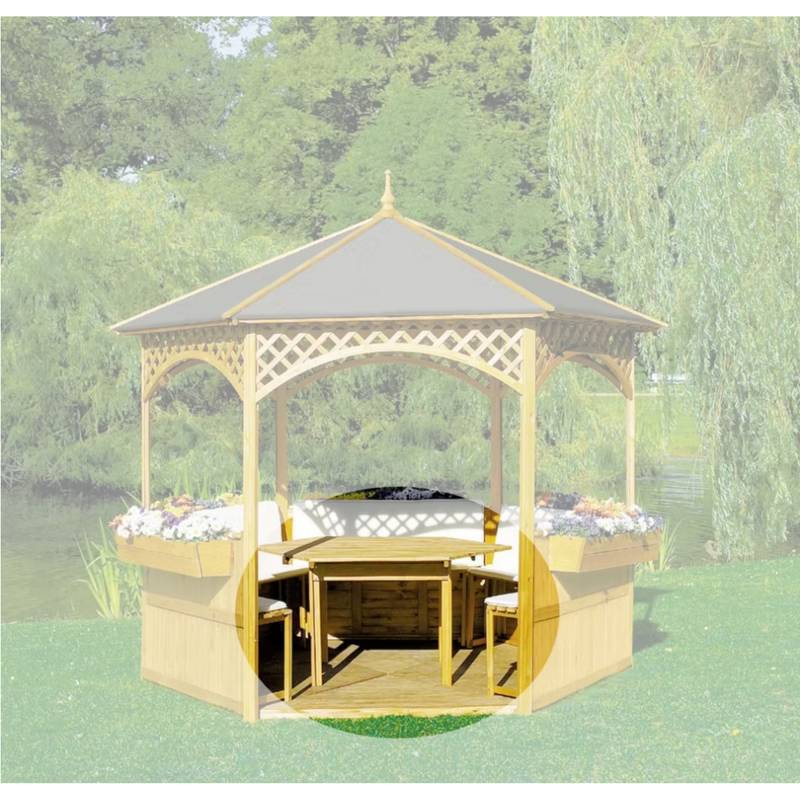 Promadino Gartenmöbel-Set für Pavillon 'Palma' Holz braun von Promadino