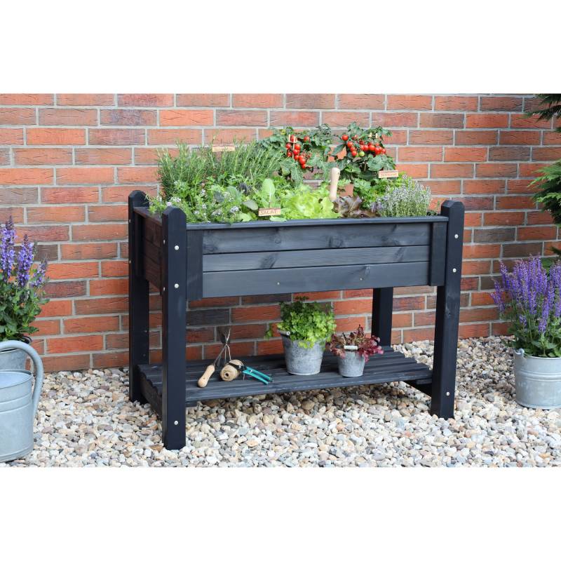 Promadino Hochbeet anthrazit 114 x 84,5 x 60 cm von Promadino