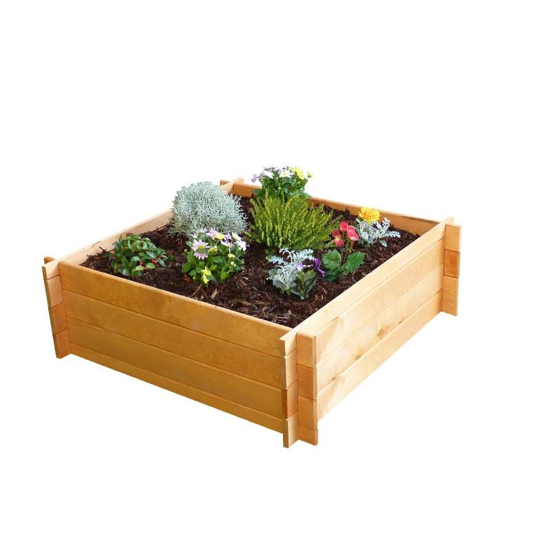 Promadino Hochbeet honigbraun 100 x 33,5 x 100 cm von Promadino