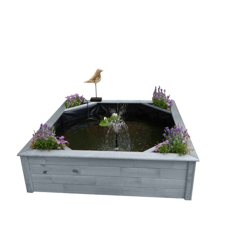 Promadino Hochteich grau 144 x 144 x 40 cm von Promadino