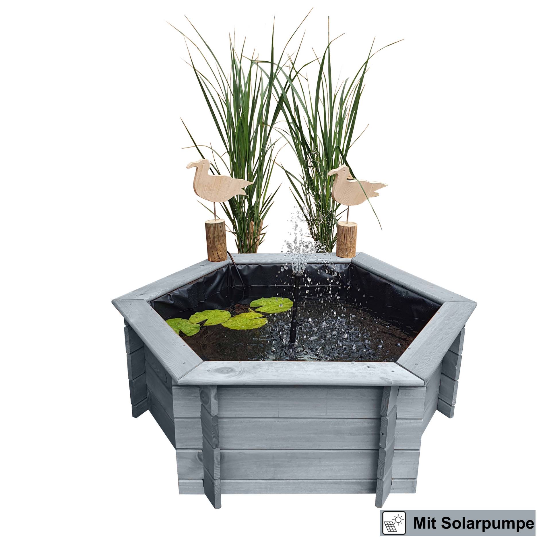 Promadino Hochteich sechseckig grau Ø 100 cm Promadino Hochteich sechseckig grau Ø 100 cm von Promadino
