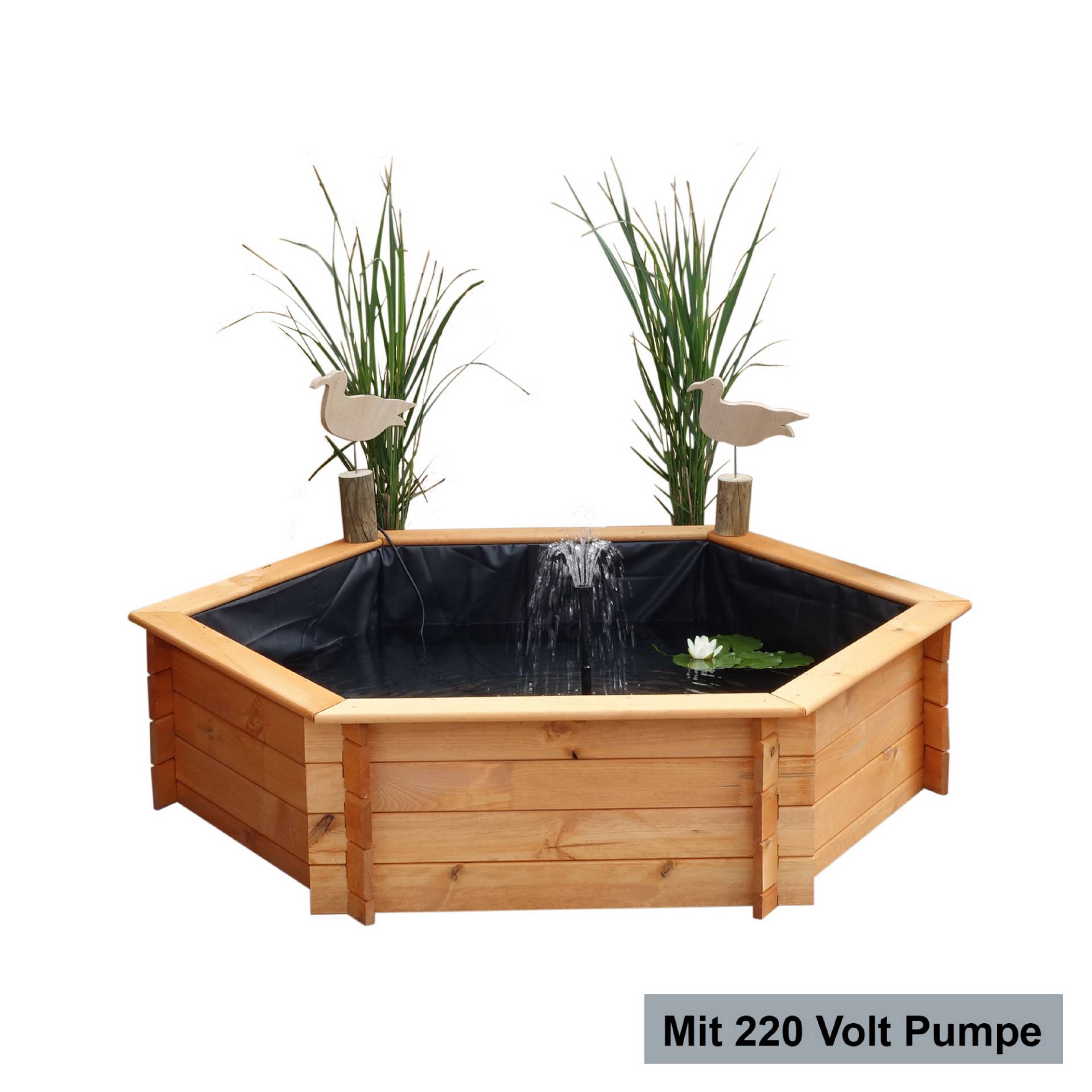 Promadino Hochteich sechseckig naturbelassen Ø 128 cm Promadino Hochteich sechseckig naturbelassen Ø 128 cm von Promadino