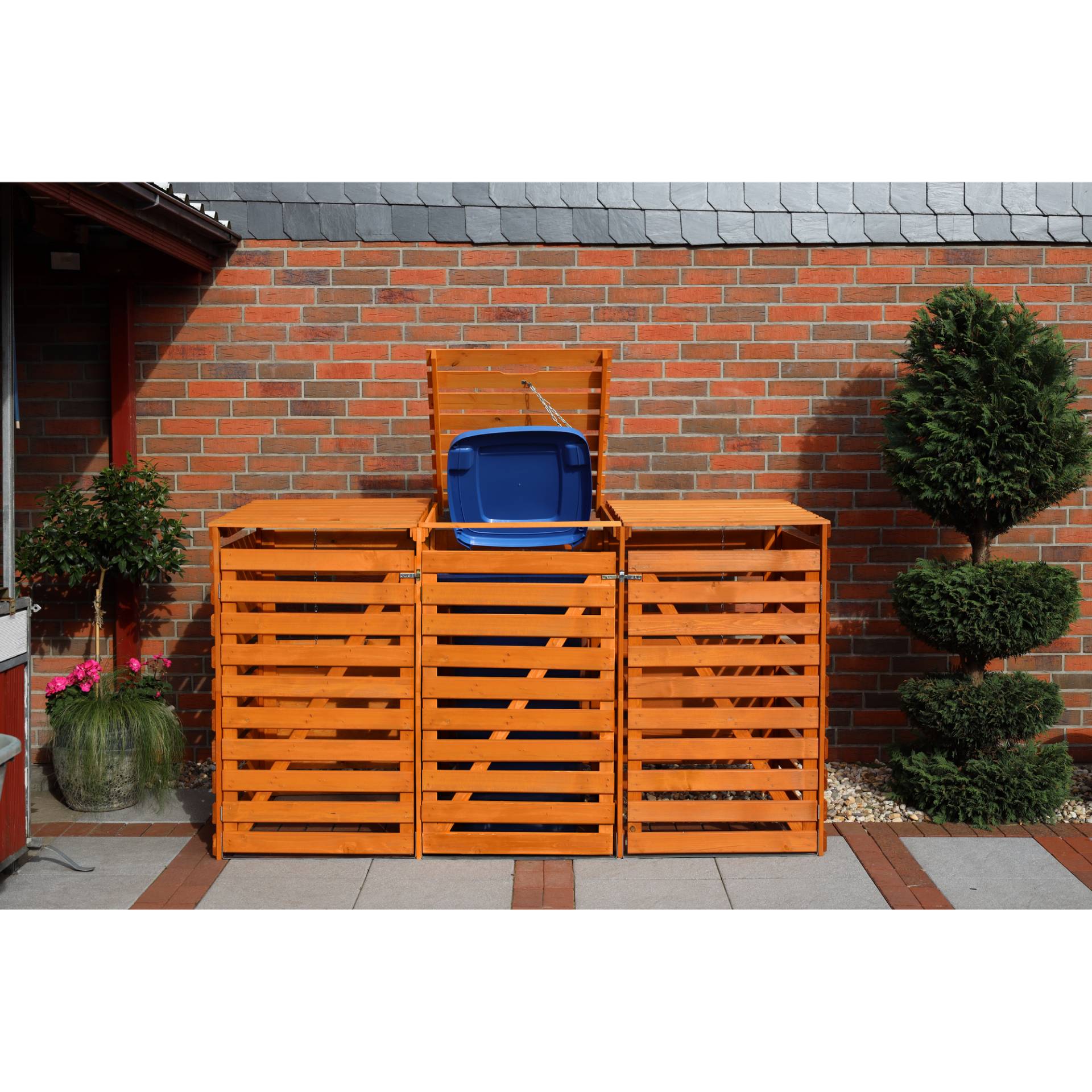 Promadino Mülltonnenbox 'Vario V' braun 219 x 92 x 122 cm Promadino Mülltonnenbox 'Vario V' braun 219 x 92 x 122 cm von Promadino