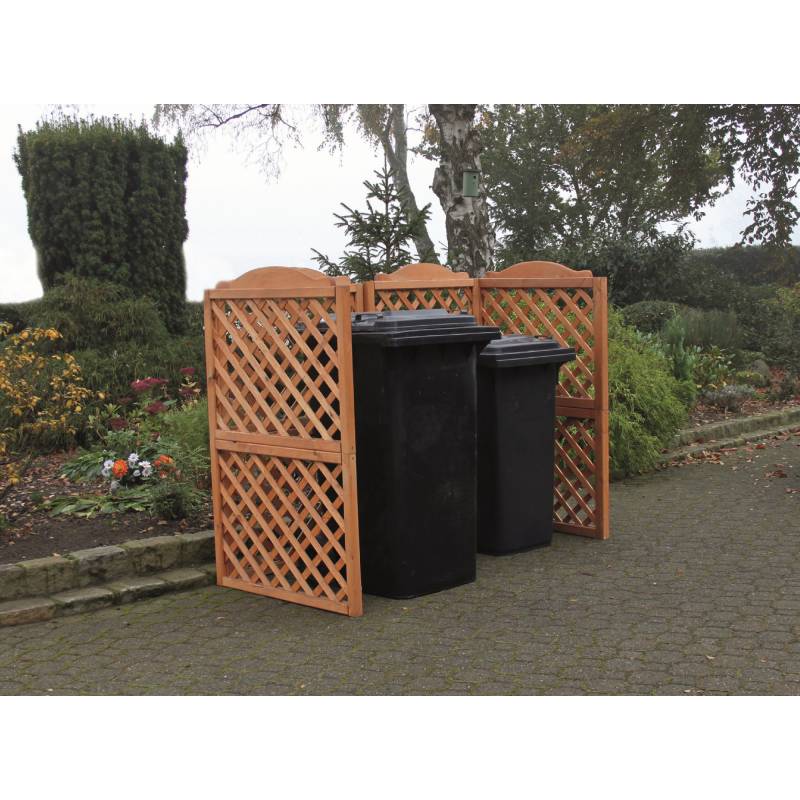 Promadino Mülltonnenspaliersystem 'Rex' braun 171 x 79 x 127 cm von Promadino