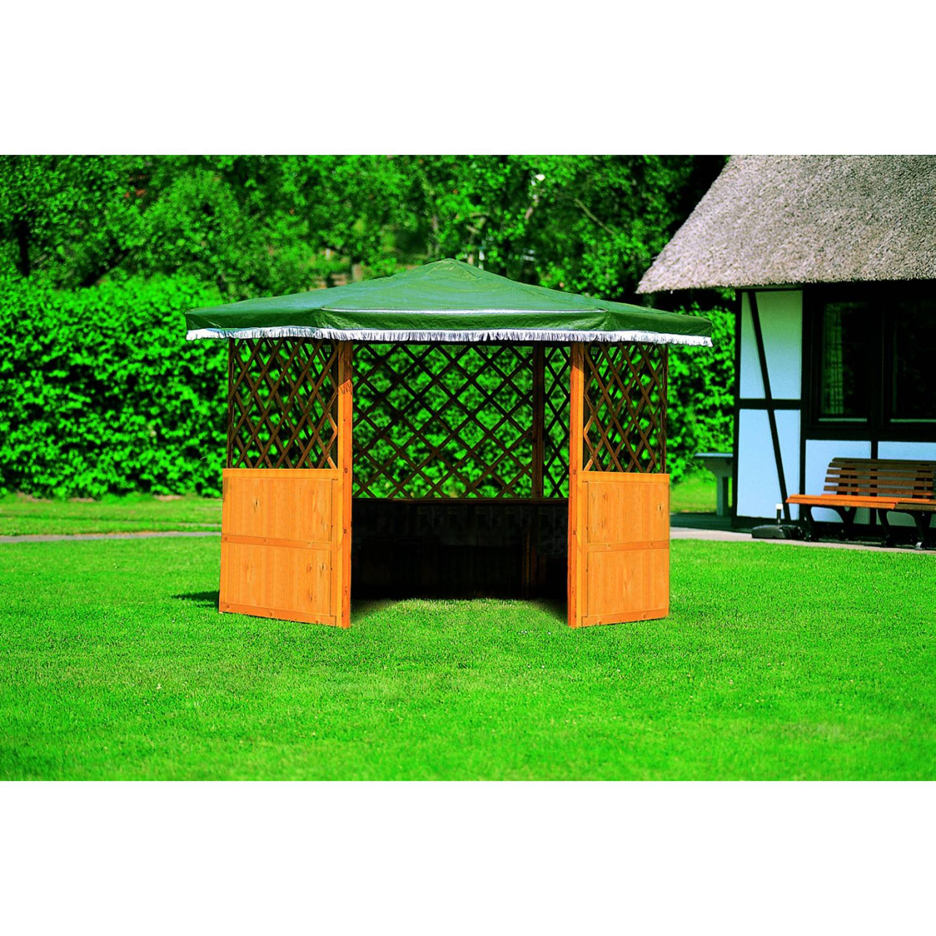 Promadino Pavillon 'Marburg' Holz grün 309 x 211 x 309 cm Promadino Pavillon 'Marburg' Holz grün 309 x 211 x 309 cm von Promadino