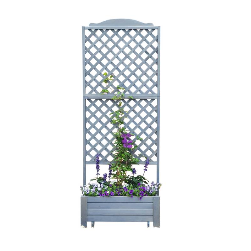 Promadino Rankkasten 'Romantica' grau 80 x 210 x 38 cm von Promadino