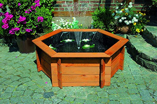 Promadino Sechseck-Hochteich 125 cm Solar von Promadino