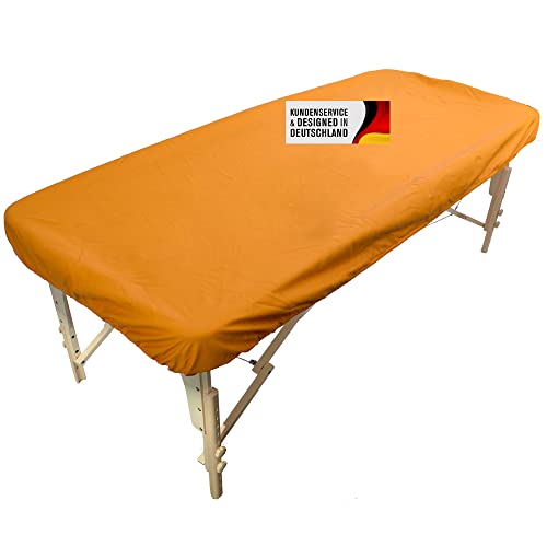 Promafit Massageliegenbezug Wasserabweisend und Ölabweisend aus Polyurethan für die Massageliege mit Gummizug - Pu-Bezug für Therapieliege (Gelb) von Promafit