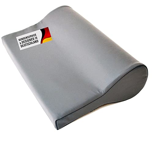Promafit Nackenkissen ölabweisend und wasserabweisend für die Massage mit Feinzellschaumstoff und PU-Bezug als Nackenstützkissen für die Massageliege (Grau) von Promafit