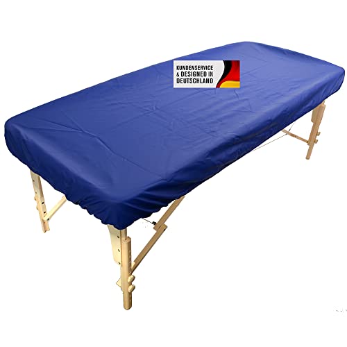 Promafit Massageliegenbezug Wasserabweisend und Ölabweisend aus Polyurethan für die Massageliege mit Gummizug - Pu-Bezug für Therapieliege (Blau) von Promafit