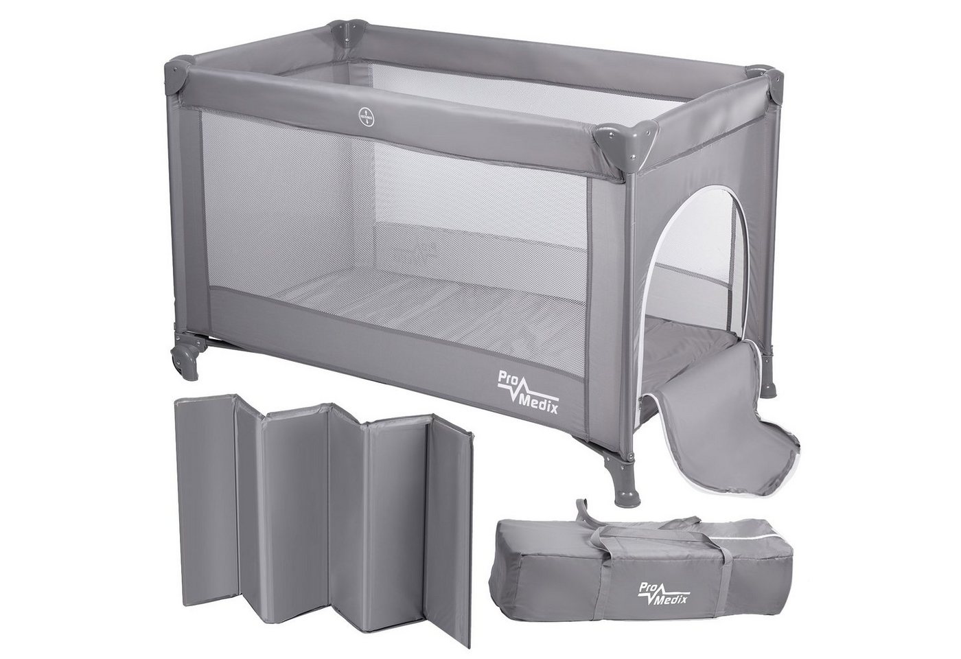 Promedix Baby-Reisebett PR-803, Reisebettchen Faltbar Laufstall mit Rollen von Promedix