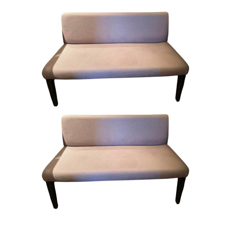 2er-Set Sitzbank Isotta Cyclam Leder Und Stoff Dunkelviolett Violett Füße Schwar... 2er-Set Sitzbank Isotta Cyclam Leder Und Stoff Dunkelviolett Violett Füße Schwar... von Promemoria