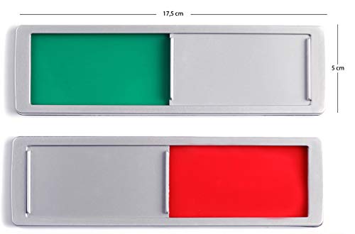 FREI - BESETZT Schild XL - Mit Schieber - Universal - Frei Besetzt Schiebeschild - Klebeschild - 17,5 x 5 x 0,7 cm - Montage: 3M Klebefläche - Schilder mit Schiebefunktion. von Promessa-Design