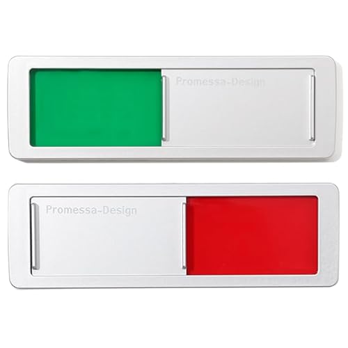 FREI - BESETZT Schild small - Mit Schieber - Universal - Frei Besetzt Schiebeschild - Klebeschild - 13 x 4 x 0,7 cm - Montage: 3M Klebefläche - Schilder mit Schiebefunktion. von Promessa-Design