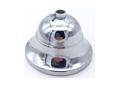 Rosette aus poliertem Chrom, Durchmesser 90 mm, für Deckenleuchten und Aufhängungen von prometeo electronics