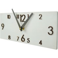Wanduhr Uhren Für Die Wand Holzuhr Weiße Rustikale Rechteckige Einzigartige Wandkunst Rechteck von PromiDesign