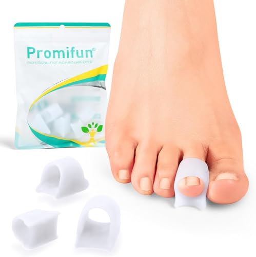 Promifun Hammer Toe Straightener - Toe Splints - Toe Straightener to Reign Bent, Curled, Crooked, Claw, Hammer Toes, Reign Bent, 3 Different Size for Women and Men (White) von Promifun