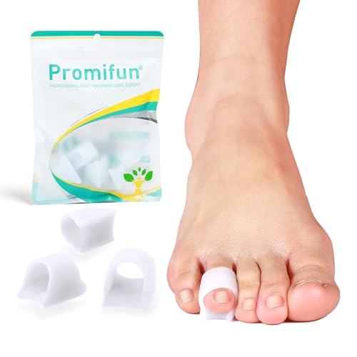 Promifun Hammer Toe Straightener - Toe Splints - Toe Straightener to Reign Bent, Curled, Crooked, Claw, Hammer Toes, Reign Bent, Toe Corrector for Women and Men (8 Pack, White, Small Size) von Promifun