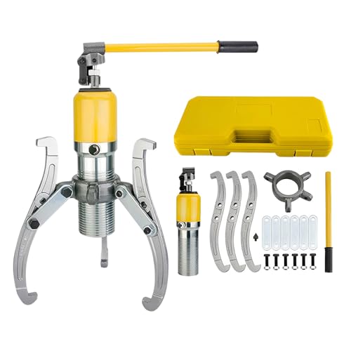 20T Hydraulik Lagerabzieher 2 Oder 3 Backen Hydraulik Abzieher Max Hub 195mm Radnabenabzieher Polradabzieher für Naben/Flansche/Zahnräder von PromiseFly