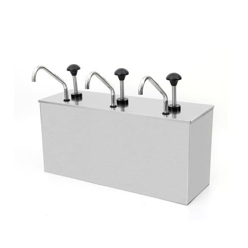 3×4L Saucenspender aus Edelstahl, Pump SoßEnspender Dispenser Senfspender Pumpspender Dosierspender Soßenpumpenspender für Sojasoße Essig Ketchup 3×4L Saucenspender aus Edelstahl, Pump SoßEnspender Dispenser Senfspender Pumpspender Dosierspender Soßenpumpenspender für Sojasoße Essig Ketchup von PromiseFly