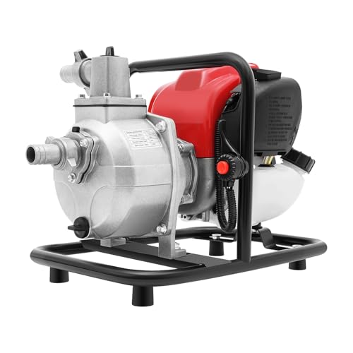 Benzin Wasserpumpe 1.2KW Gartenpumpe 135L/Min 30M Förderhöhe, Schmutzwasserpumpe mit 4-Takt-Motor Hubraum 38 cm³ Teichpumpe Motorpumpe Benzin Wasserpumpe 1.2KW Gartenpumpe 135L/Min 30M Förderhöhe, Schmutzwasserpumpe mit 4-Takt-Motor Hubraum 38 cm³ Teichpumpe Motorpumpe von PromiseFly