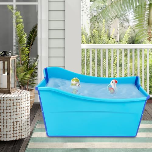 Faltbare Badewanne 87×46×56.5cm | mobile Badewanne ideal für Erwachsene Kinderbäder | tragbare Kältebadewanne Mobile Wasserwanne Blau Faltbare Badewanne 87×46×56.5cm | mobile Badewanne ideal für Erwachsene Kinderbäder | tragbare Kältebadewanne Mobile Wasserwanne Blau von PromiseFly