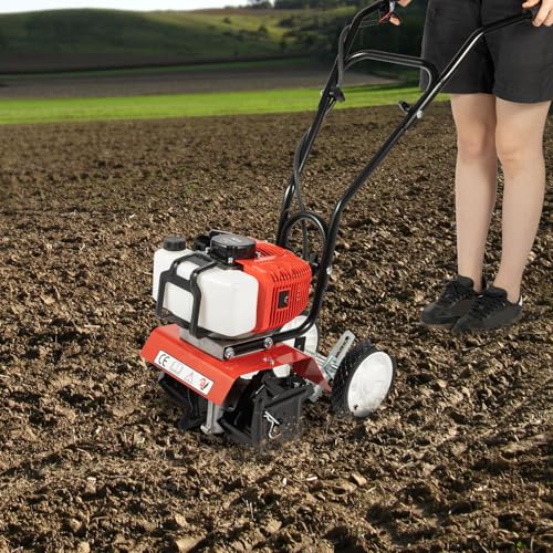 Gartenfräse Benzin Motorhacke | 1900W Bodenhacke 52cc 6500-7000R/Min | Arbeitsbreite 30CM Kultivierungstiefe 3-12CM | Ackerfräse Kultivator zum Pflügen Ackern Furchen ziehen Gartenfräse Benzin Motorhacke | 1900W Bodenhacke 52cc 6500-7000R/Min | Arbeitsbreite 30CM Kultivierungstiefe 3-12CM | Ackerfräse Kultivator zum Pflügen Ackern Furchen ziehen von PromiseFly