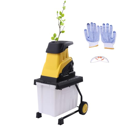 2500W Elektro Gartenhäcksler 4500RPM Max. 45 mm Aststärke Leisehäcksler mit 45L Auffangbox Häcksler Walzenhäcksler zum Schneiden von Holz Ästen trockenen Blättern 2500W Elektro Gartenhäcksler 4500RPM Max. 45 mm Aststärke Leisehäcksler mit 45L Auffangbox Häcksler Walzenhäcksler zum Schneiden von Holz Ästen trockenen Blättern von PromiseFly