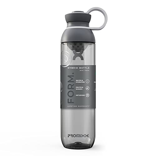 Promixx FORM Wasserflasche Neue Edition für Infusionen und Hydratation, langlebige Sport-Flasche, auslaufsicherer Deckel, geruchlos, 760 ml, Graphitgrau von Promixx